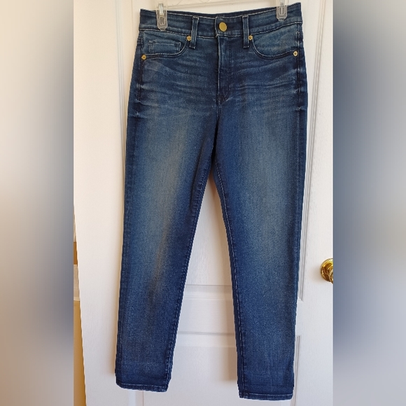 PRE-LOVED SPANX JEANS BY SARA BLAKELY 5-POCKET BOYFRIEND SIZE 26 CUFFED HEM - Picture 2 of 10